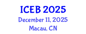 International Conference on Ecosystems and Biodiversity (ICEB) December 11, 2025 - Macau, China