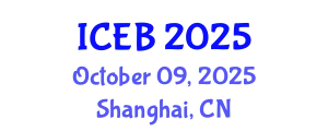 International Conference on Ecosystems and Biodiversity (ICEB) October 09, 2025 - Shanghai, China