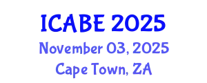 International Conference on Applied Business and Entrepreneurship (ICABE) November 03, 2025 - Cape Town, South Africa