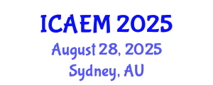 International Conference on Advanced Engineering Materials (ICAEM) August 28, 2025 - Sydney, Australia