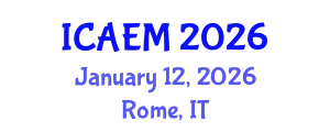 International Conference on Advanced Engineering Materials (ICAEM) January 12, 2026 - Rome, Italy