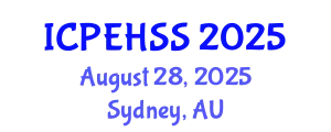 International Conference on Psychological, Educational, Health and Social Sciences (ICPEHSS) August 28, 2025 - Sydney, Australia