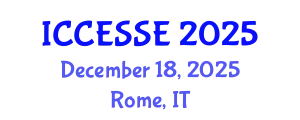 International Conference on Computer, Electrical and Systems Sciences, and Engineering (ICCESSE) December 18, 2025 - Rome, Italy