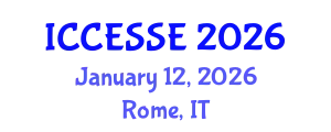 International Conference on Computer, Electrical and Systems Sciences, and Engineering (ICCESSE) January 12, 2026 - Rome, Italy