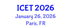 International Conference on Ecology and Transportation (ICET) January 26, 2026 - Paris, France