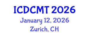 International Conference on Diamond, Carbon Materials and Technology (ICDCMT) January 12, 2026 - Zurich, Switzerland