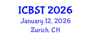 International Conference on BioSensing Technology (ICBST) January 12, 2026 - Zurich, Switzerland