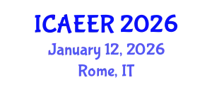 International Conference on Agricultural Economics and Environmental Research (ICAEER) January 12, 2026 - Rome, Italy
