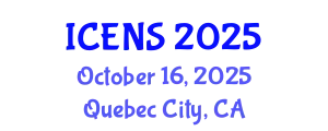 International Conference on Engineering and Natural Sciences (ICENS) October 16, 2025 - Quebec City, Canada
