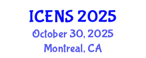 International Conference on Engineering and Natural Sciences (ICENS) October 30, 2025 - Montreal, Canada