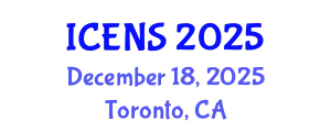 International Conference on Engineering and Natural Sciences (ICENS) December 18, 2025 - Toronto, Canada