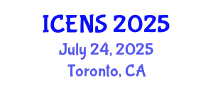International Conference on Engineering and Natural Sciences (ICENS) July 24, 2025 - Toronto, Canada