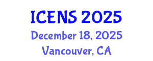 International Conference on Engineering and Natural Sciences (ICENS) December 18, 2025 - Vancouver, Canada