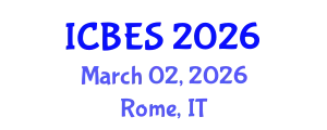 International Conference on Biomedical Engineering and Systems (ICBES) March 02, 2026 - Rome, Italy