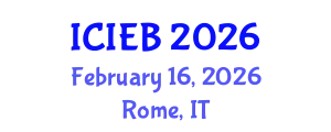 International Conference on Innovation in Economics and Business (ICIEB) February 16, 2026 - Rome, Italy
