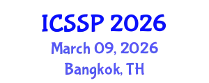 International Conference on Statistical Signal Processing (ICSSP) March 09, 2026 - Bangkok, Thailand