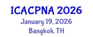 International Conference on Atmospheric Chemistry, Physics, Nucleation and Aerosols (ICACPNA) January 19, 2026 - Bangkok, Thailand