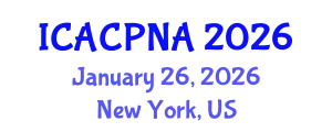 International Conference on Atmospheric Chemistry, Physics, Nucleation and Aerosols (ICACPNA) January 26, 2026 - New York, United States