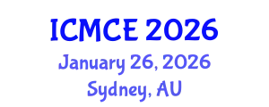 International Conference on Materials and Chemical Engineering (ICMCE) January 26, 2026 - Sydney, Australia