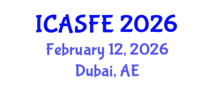 International Conference on Agricultural Science and Food Engineering (ICASFE) February 12, 2026 - Dubai, United Arab Emirates