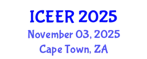 International Conference on Engineering Education and Research (ICEER) November 03, 2025 - Cape Town, South Africa