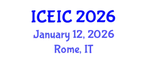 International Conference on Electronics, Information and Communication (ICEIC) January 12, 2026 - Rome, Italy