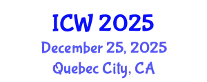 International Conference on Wastewater (ICW) December 25, 2025 - Quebec City, Canada
