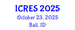 International Conference on Renewable Energy Sources (ICRES) October 23, 2025 - Bali, Indonesia