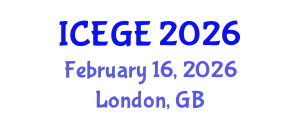 International Conference on Earthquake Geotechnical Engineering (ICEGE) February 16, 2026 - London, United Kingdom