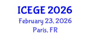 International Conference on Earthquake Geotechnical Engineering (ICEGE) February 23, 2026 - Paris, France