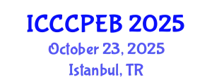 International Conference on Chemistry, Chemical, Process Engineering and Biotechnology (ICCCPEB) October 23, 2025 - Istanbul, Turkey