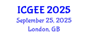 International Conference on Global Engineering Education (ICGEE) September 25, 2025 - London, United Kingdom