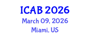 International Conference on Aquatic Biodiversity (ICAB) March 09, 2026 - Miami, United States