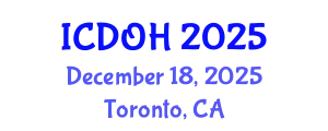 International Conference on Dental and Oral Health (ICDOH) December 18, 2025 - Toronto, Canada