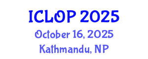 International Conference on Lasers, Optics and Photonics (ICLOP) October 16, 2025 - Kathmandu, Nepal