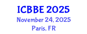 International Conference on Biological and Bioprocess Engineering (ICBBE) November 24, 2025 - Paris, France