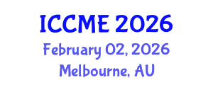 International Conference on Civil and Materials Engineering (ICCME) February 02, 2026 - Melbourne, Australia
