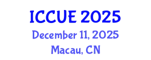 International Conference on Civil and Urban Engineering (ICCUE) December 11, 2025 - Macau, China