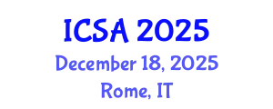 International Conference on Surgery and Anesthesia (ICSA) December 18, 2025 - Rome, Italy