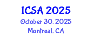 International Conference on Surgery and Anesthesia (ICSA) October 30, 2025 - Montreal, Canada