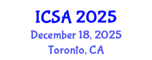 International Conference on Surgery and Anesthesia (ICSA) December 18, 2025 - Toronto, Canada