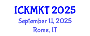 International Conference on Knowledge Management and Knowledge Technologies (ICKMKT) September 11, 2025 - Rome, Italy