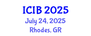 International Conference on Industrial Biotechnology (ICIB) July 24, 2025 - Rhodes, Greece