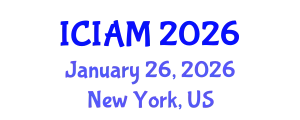 International Conference on Industrial and Applied Mathematics (ICIAM) January 26, 2026 - New York, United States