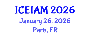 International Conference on Environmental, Industrial and Applied Microbiology (ICEIAM) January 26, 2026 - Paris, France