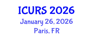 International Conference on Urban Regeneration and Sustainability (ICURS) January 26, 2026 - Paris, France