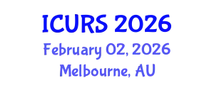 International Conference on Urban Regeneration and Sustainability (ICURS) February 02, 2026 - Melbourne, Australia
