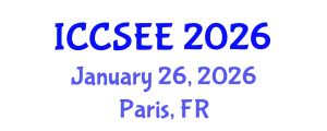 International Conference on Computer Science and Electrical Engineering (ICCSEE) January 26, 2026 - Paris, France