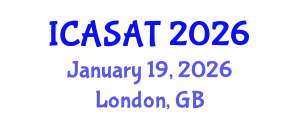International Conference on Aerospace Sciences and Aviation Technology (ICASAT) January 19, 2026 - London, United Kingdom