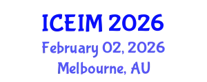 International Conference on Engineering and Innovative Materials (ICEIM) February 02, 2026 - Melbourne, Australia